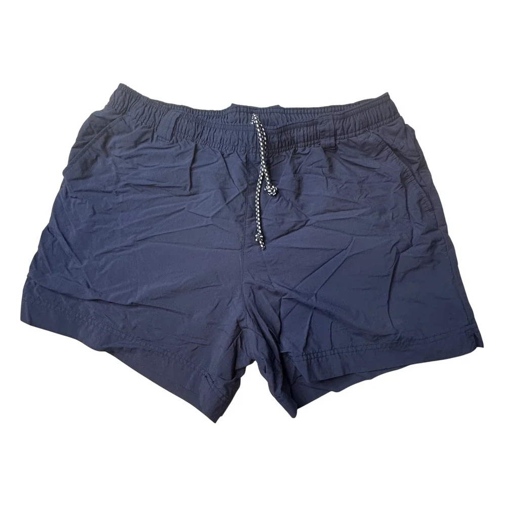 Columbia Shorts Mens L Navy Blue PFG Backcast III Water Shorts Nylon Fishing 5in
